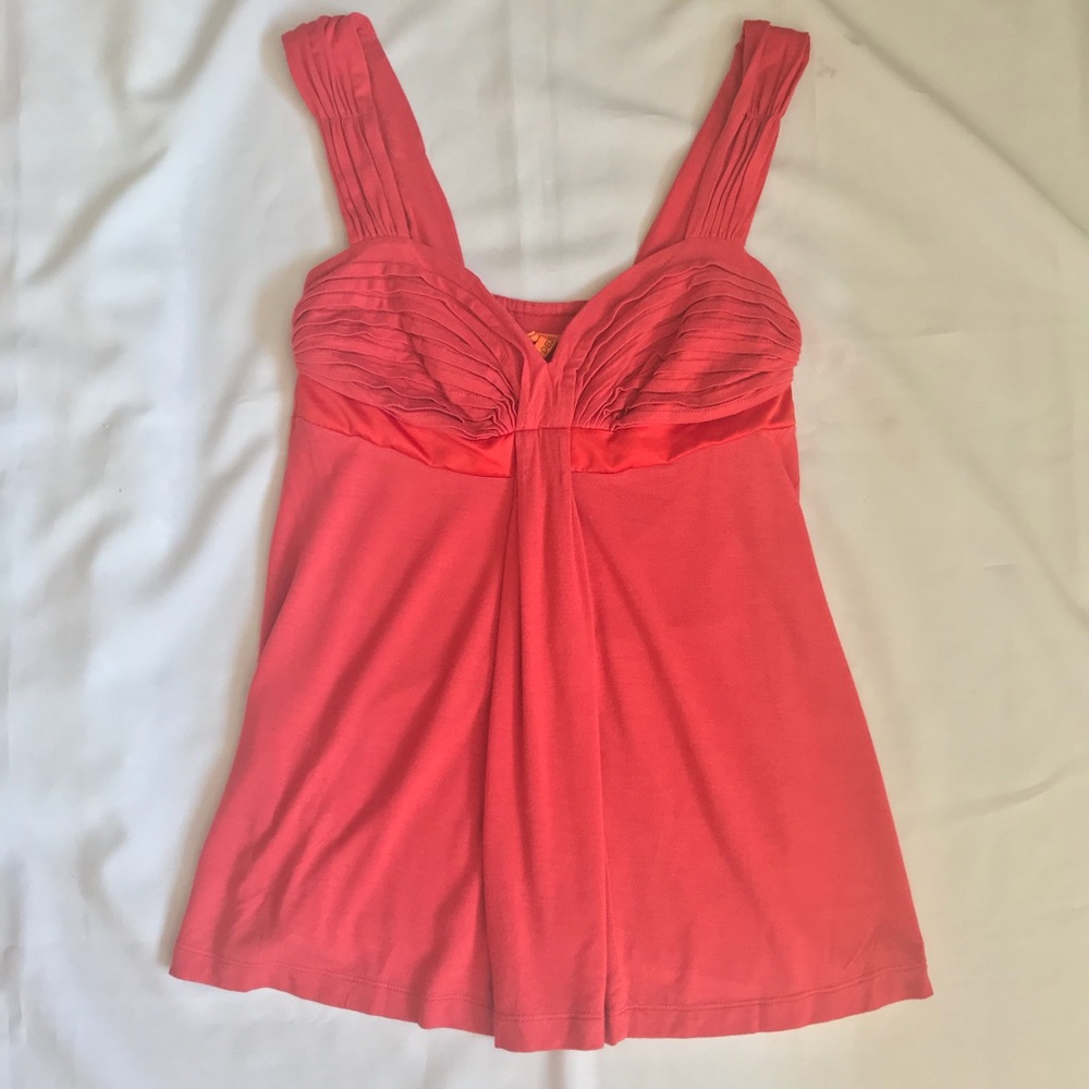 BCBG Pink Empire Waist Sleeveless Top XS